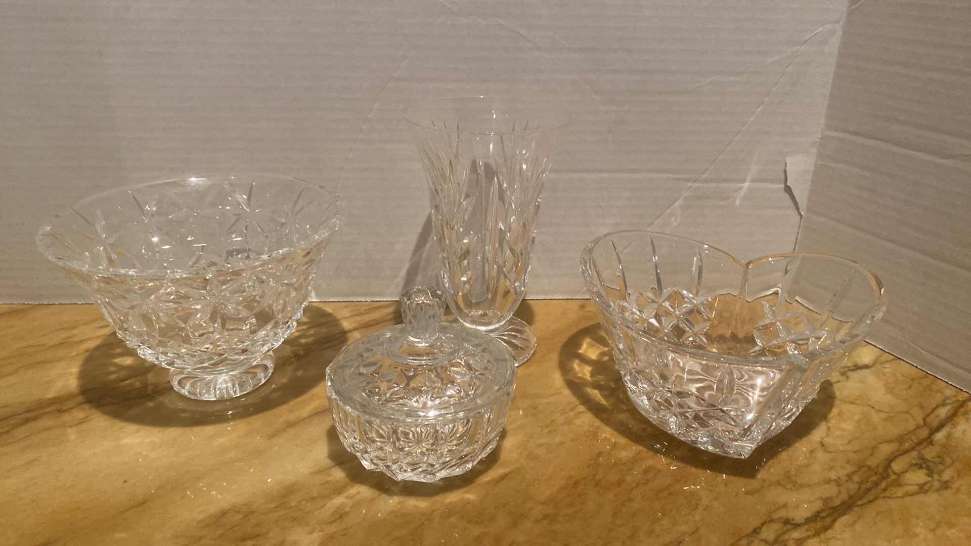 Photo 1 of 4-CRYSTAL BOWLS & VASE H6”