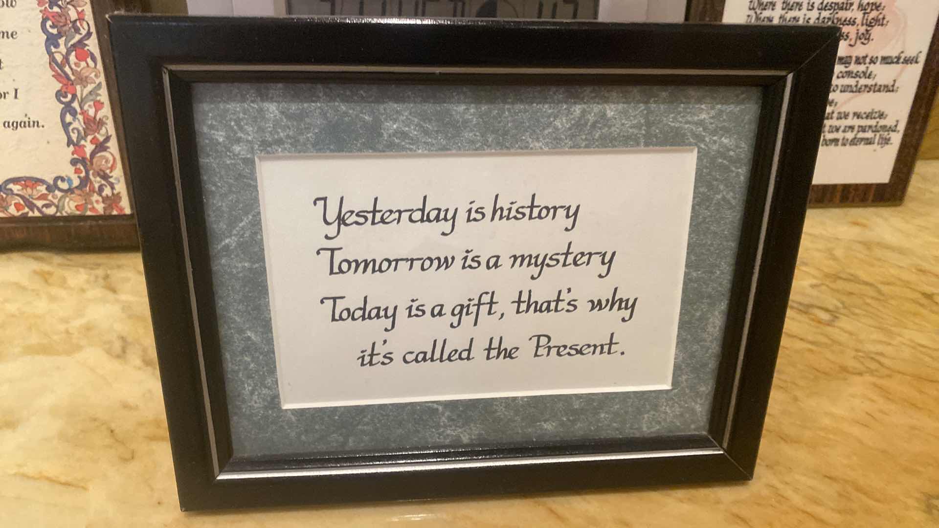 Photo 1 of ATOMIC CLOCK & 3 WALL PLAQUES LARGEST 7” X 9 1/2”