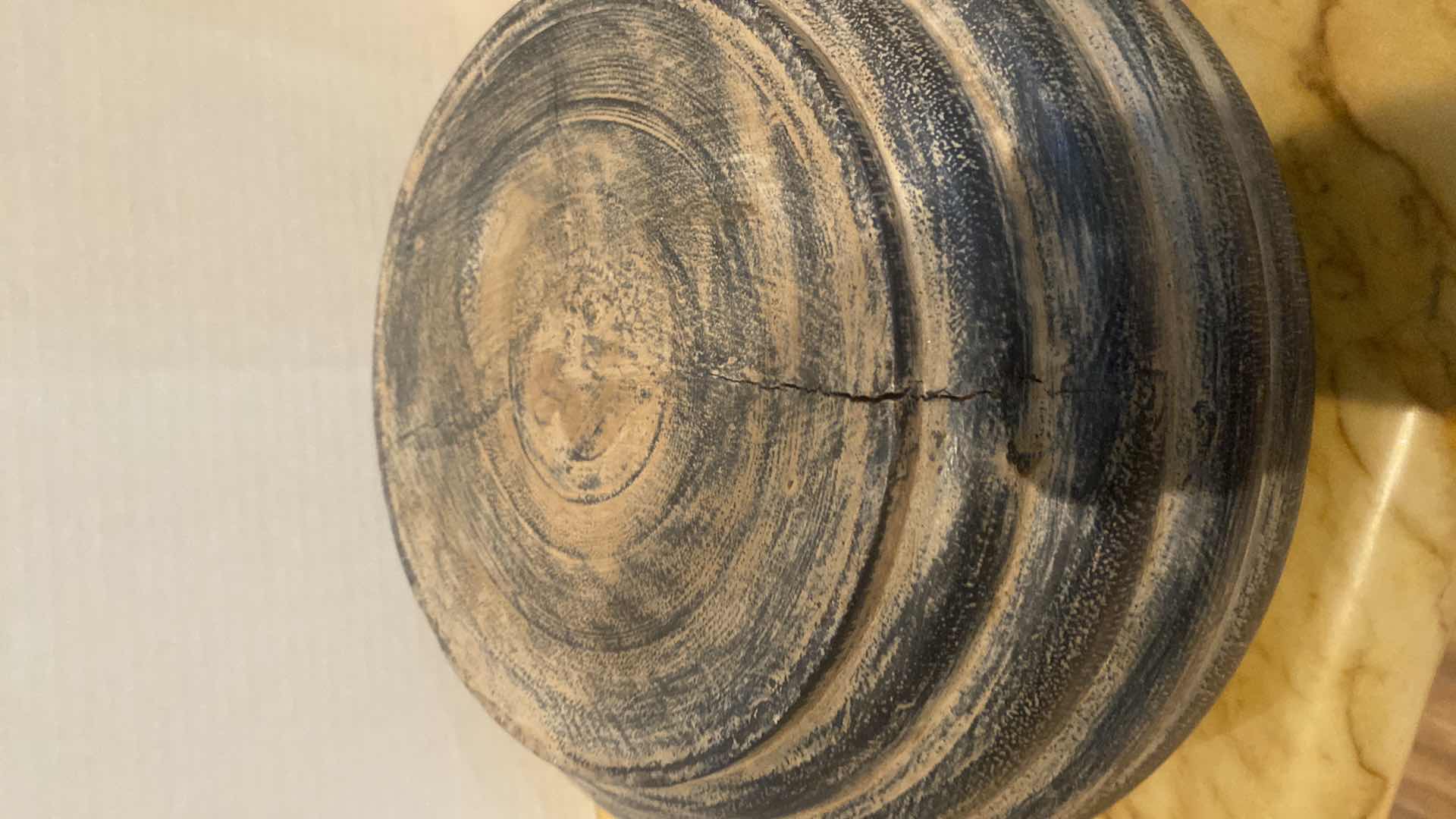 Photo 1 of WOOD BOWL WITH LID DECOR 9“ X 7“