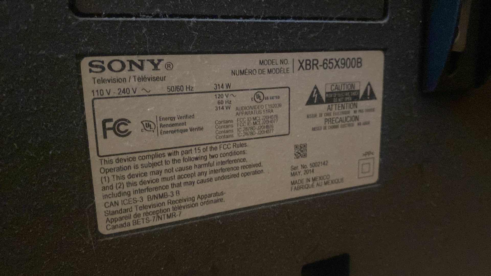 Photo 1 of 75” SONY BRAVIA TELEVISION WITH BUILT-IN SPEAKERS AND WALL MOUNT, INCLUDES SONY BLU-RAY DVD PLAYER