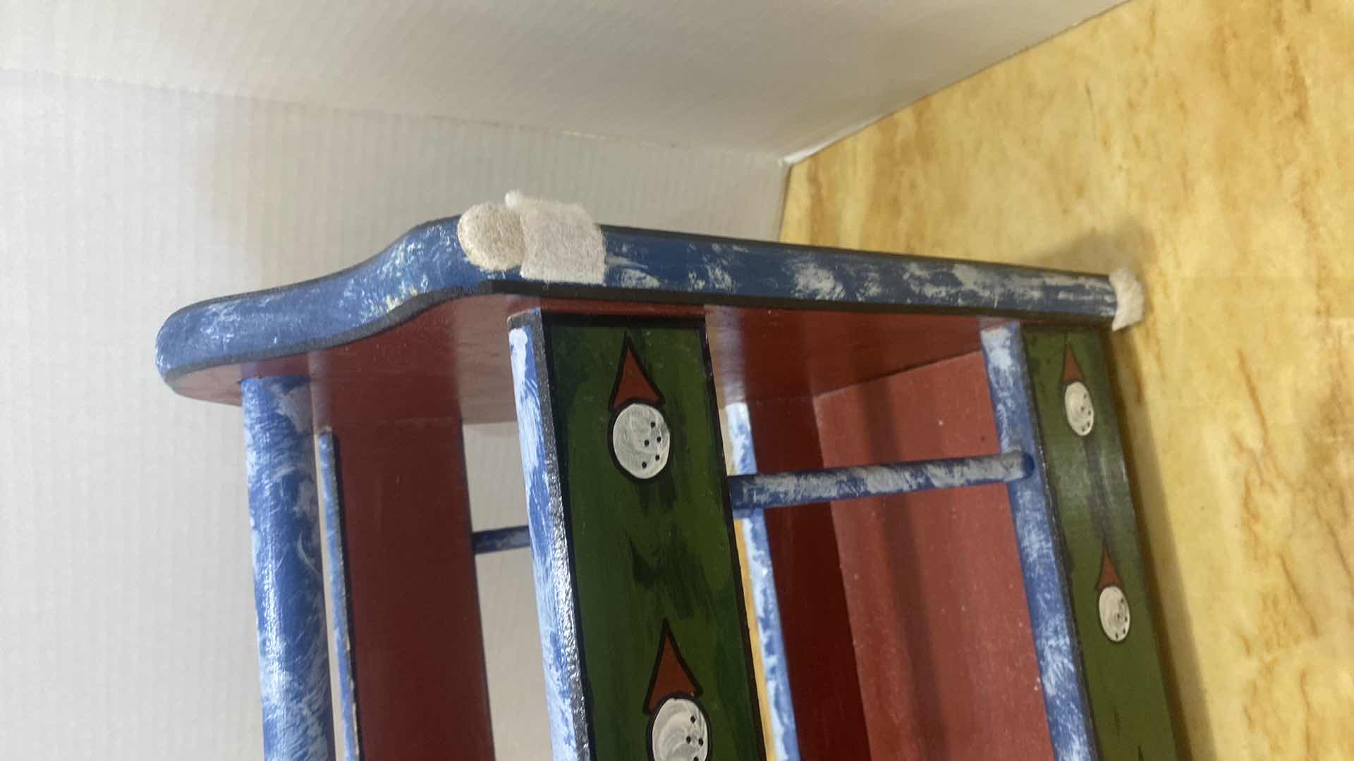 Photo 1 of WOOD MAGAZINE RACK WITH THE GOLF MOTIVE 15 1/2” X 7 1/2” H13”