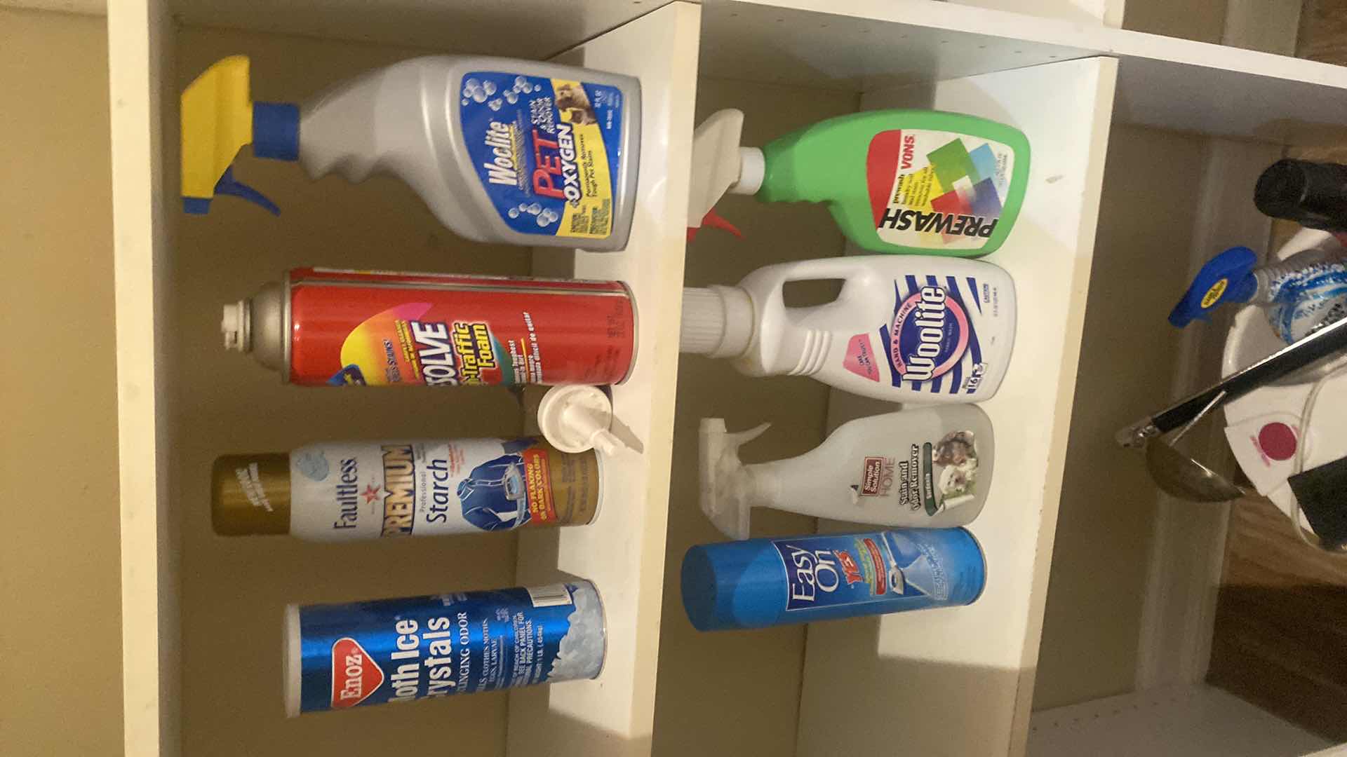 Photo 1 of CONTENTS OF KITCHEN PANTRY, CLEANING TOOLS & CLEANING SUPPLIES