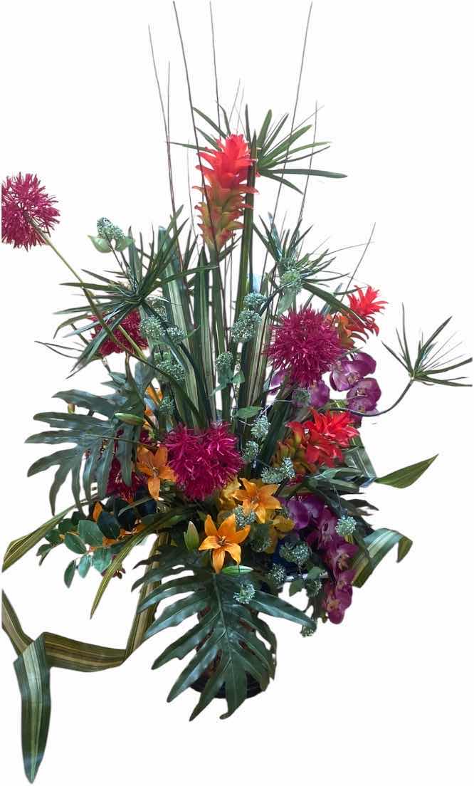 Photo 1 of LARGE, TROPICAL, ARTIFICIAL FLORAL ARRANGEMENT H5’