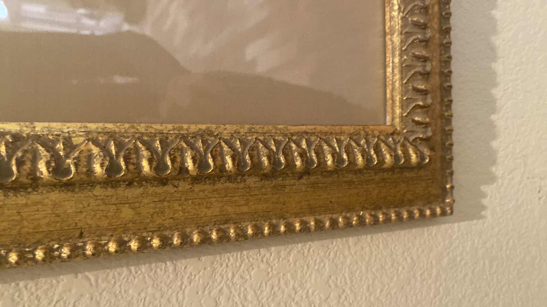 Photo 1 of VINTAGE 1996 GOLD FRAMED ABSTRACT ON PAPER SIGNED ARTWORK 44 1/2” x 36”