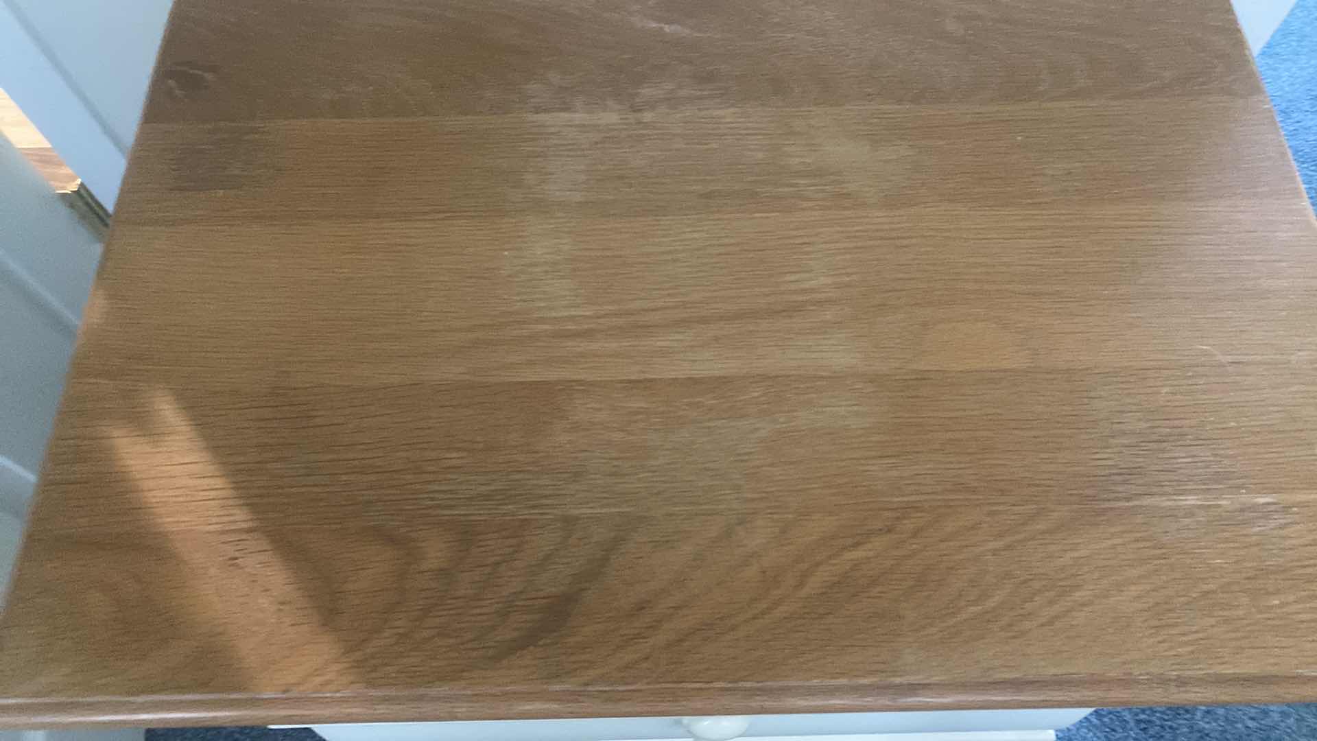 Photo 1 of PAIR OF IMPRESSIONS BY THOMASVILLE OFF-WHITE NIGHTSTANDS WITH WOOD TOP 28” X 18” H 25”