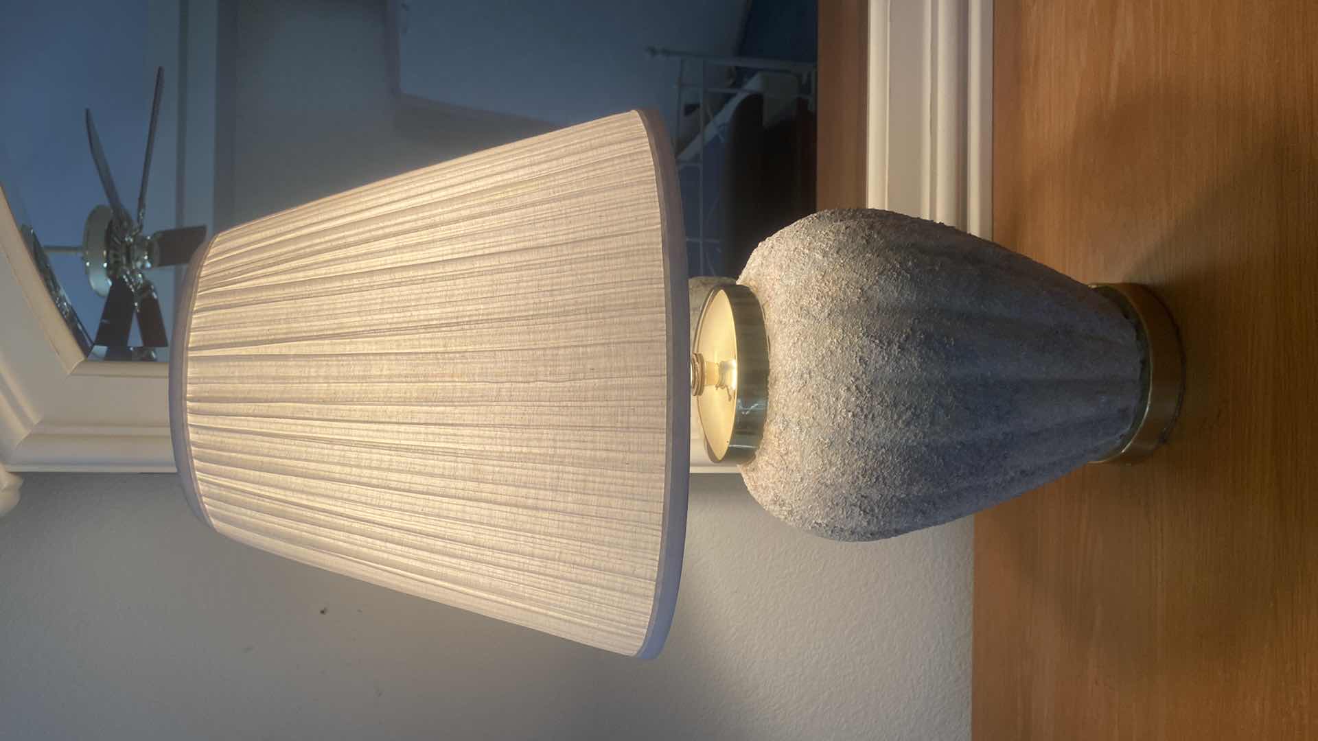 Photo 1 of TABLE LAMP WITH ROUGH TEXTURE H28”