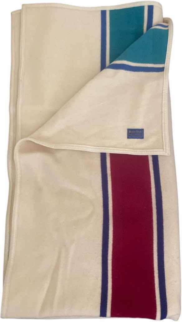 Photo 1 of PENDLETON KING SIZE REVERSIBLE, STRIPE WOOL BLANKET