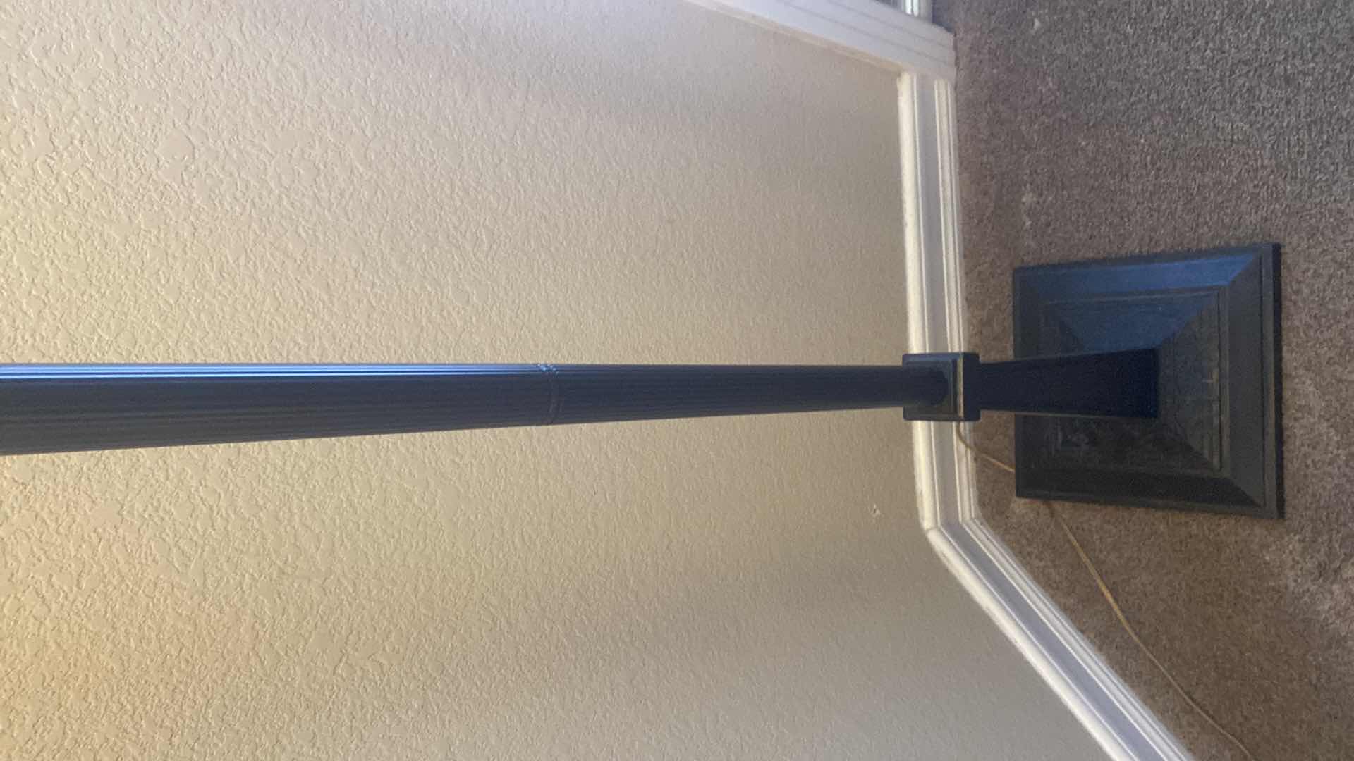 Photo 1 of METAL FLOOR LAMP WITH PLASTIC STAINED GLASS  LOOK TOP H 72“