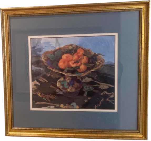 Photo 1 of GOLD FRAMED FRUIT IN BOWL ARTWORK 25 1/2” X 24”