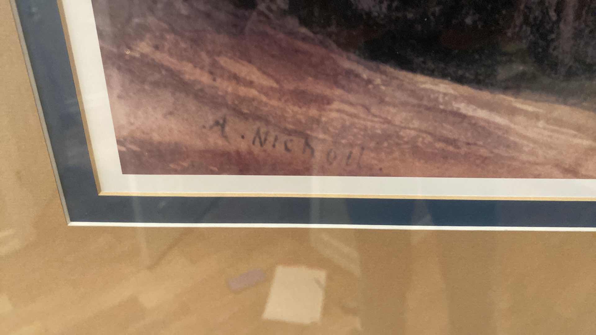 Photo 1 of GOLD FRAMED PRINT BY A NICOLE COASTAL LANDSCAPE ARTWORK 54“ X 42“