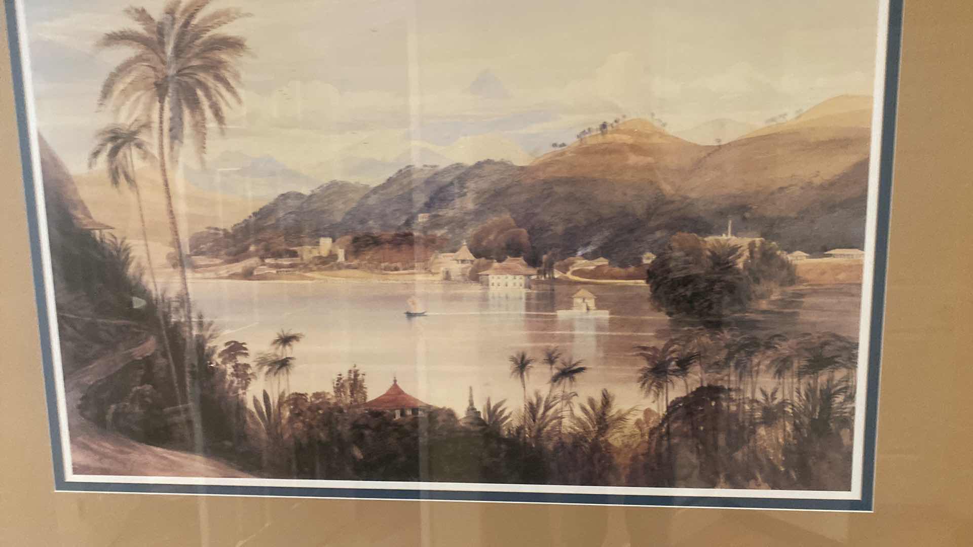 Photo 1 of GOLD FRAMED PRINT BY A NICOLE COASTAL LANDSCAPE ARTWORK 54“ X 42“