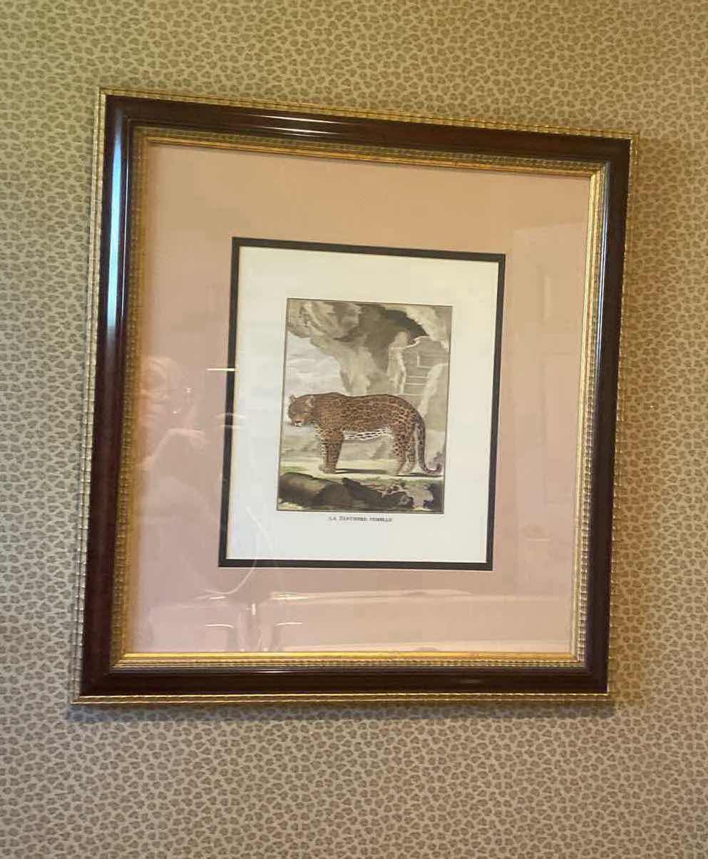 Photo 1 of GOLD & BROWN FRAMED PANTHER PRINT ARTWORK 24“ X 26“