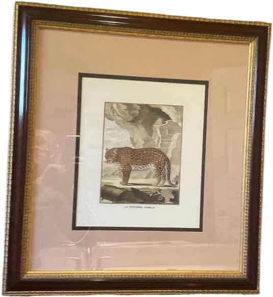 Photo 1 of GOLD & BROWN FRAMED PANTHER PRINT ARTWORK 24“ X 26“