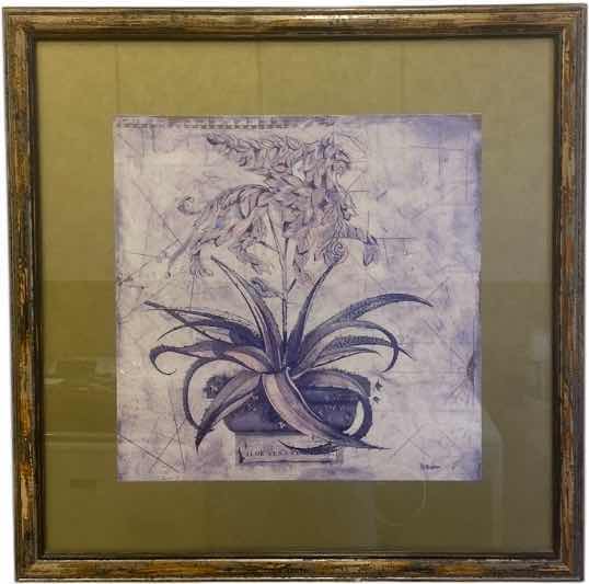Photo 1 of FRAMED BOTANICAL IN POT PRINT ARTWORK 30 1/2” X 30 1/2”