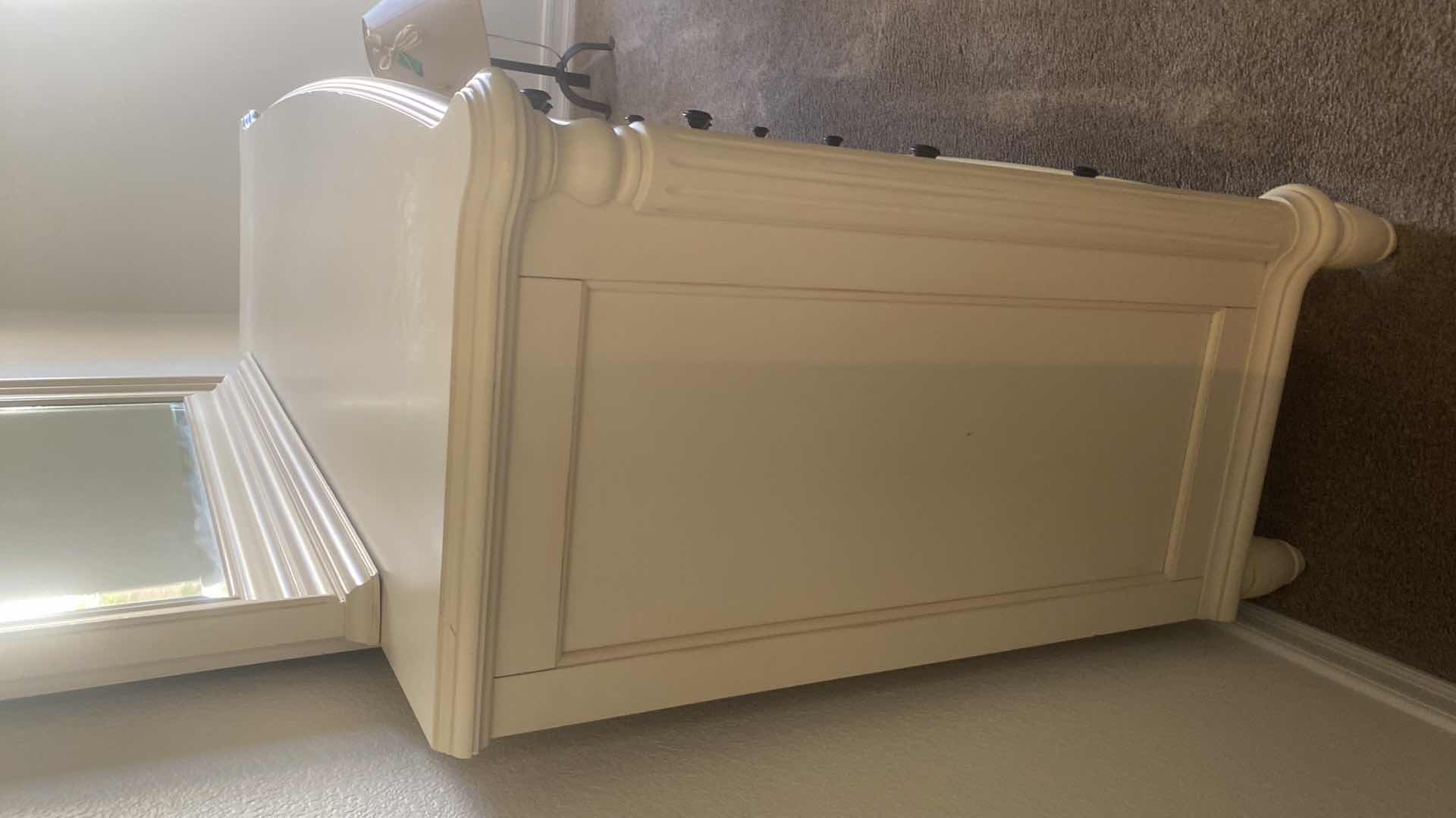 Photo 1 of CHRIS MADDEN HOME CREAM COLORED 11 DRAWER DRESSER WITH MIRROR 62” X 19” H 42”