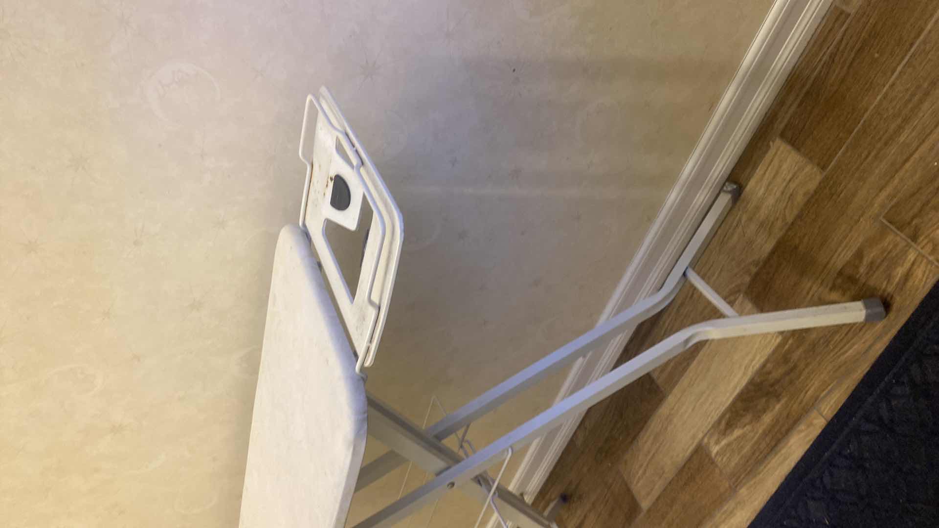 Photo 1 of IRONING BOARD WITH SHELF UNDERNEATH AND IRON HOLDER