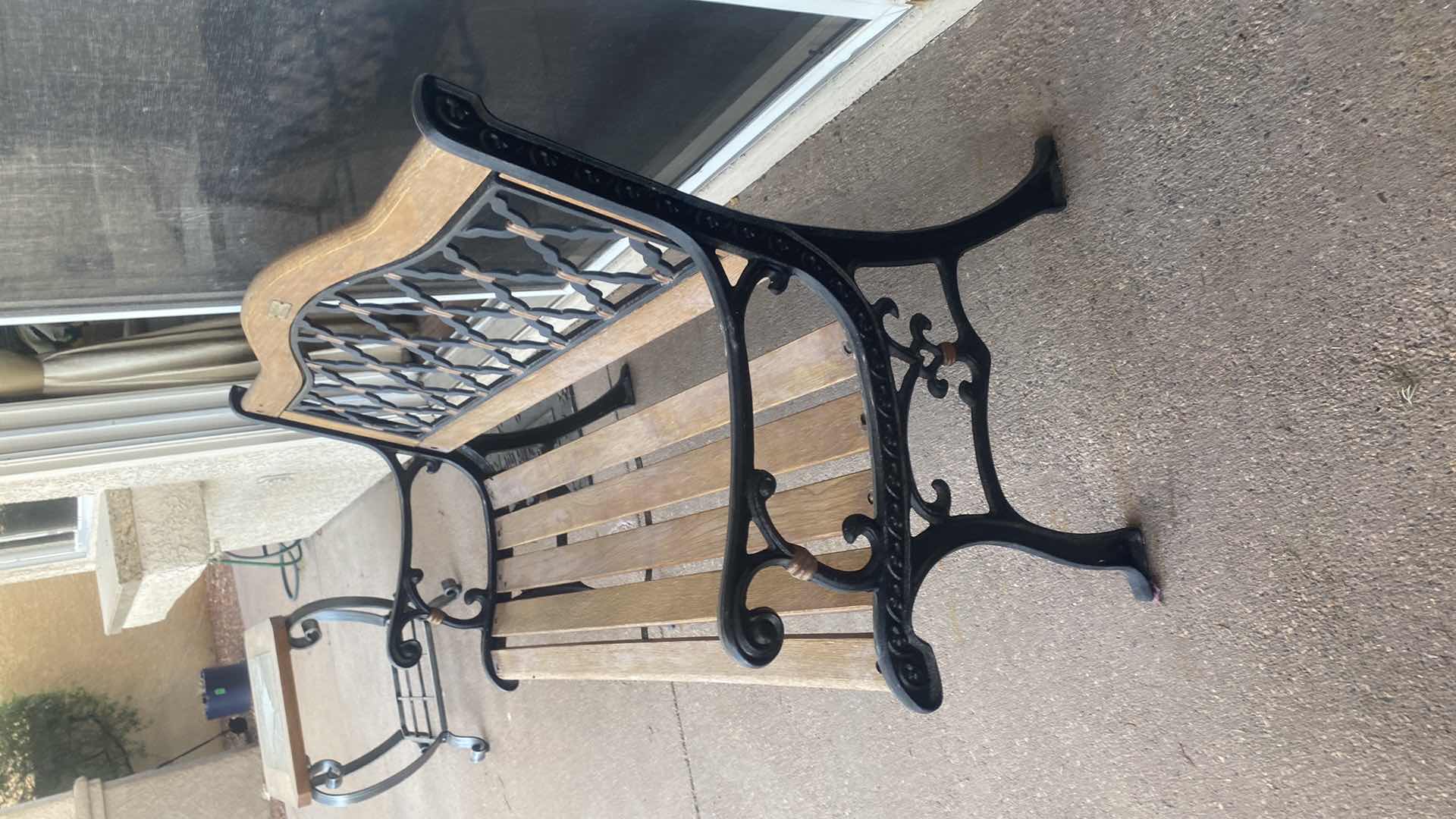 Photo 1 of PARKLAND HERITAGE, WOOD AND IRON BENCH 50“ X 28“ H34”