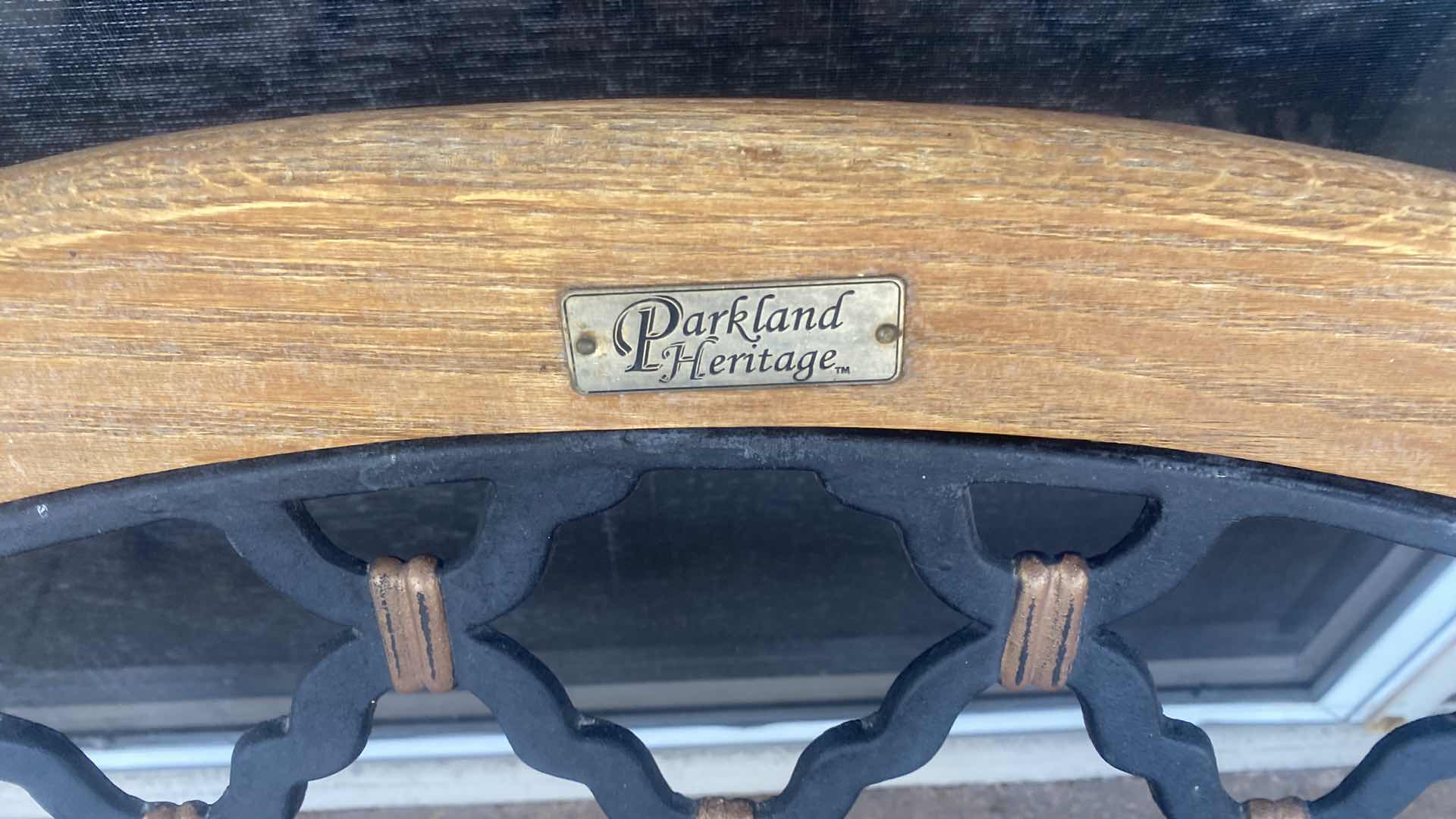 Photo 1 of PARKLAND HERITAGE, WOOD AND IRON BENCH 50“ X 28“ H34”