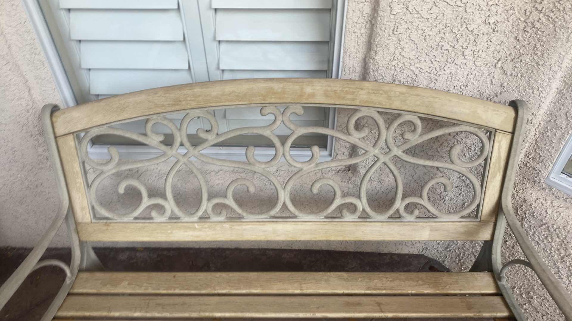 Photo 1 of METAL AND WOOD GARDEN BENCH 50“ X 24 1/2“ H 36”