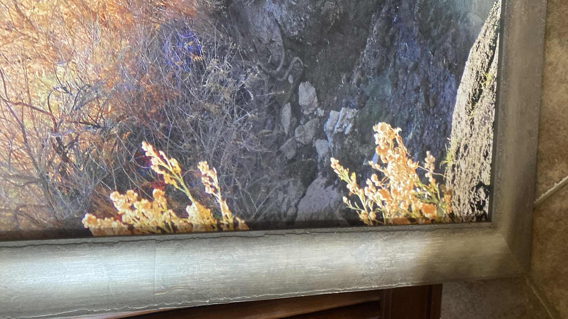 Photo 1 of FRAMED OIL LANDSCAPE ON CANVAS ARTWORK 46” X 36”