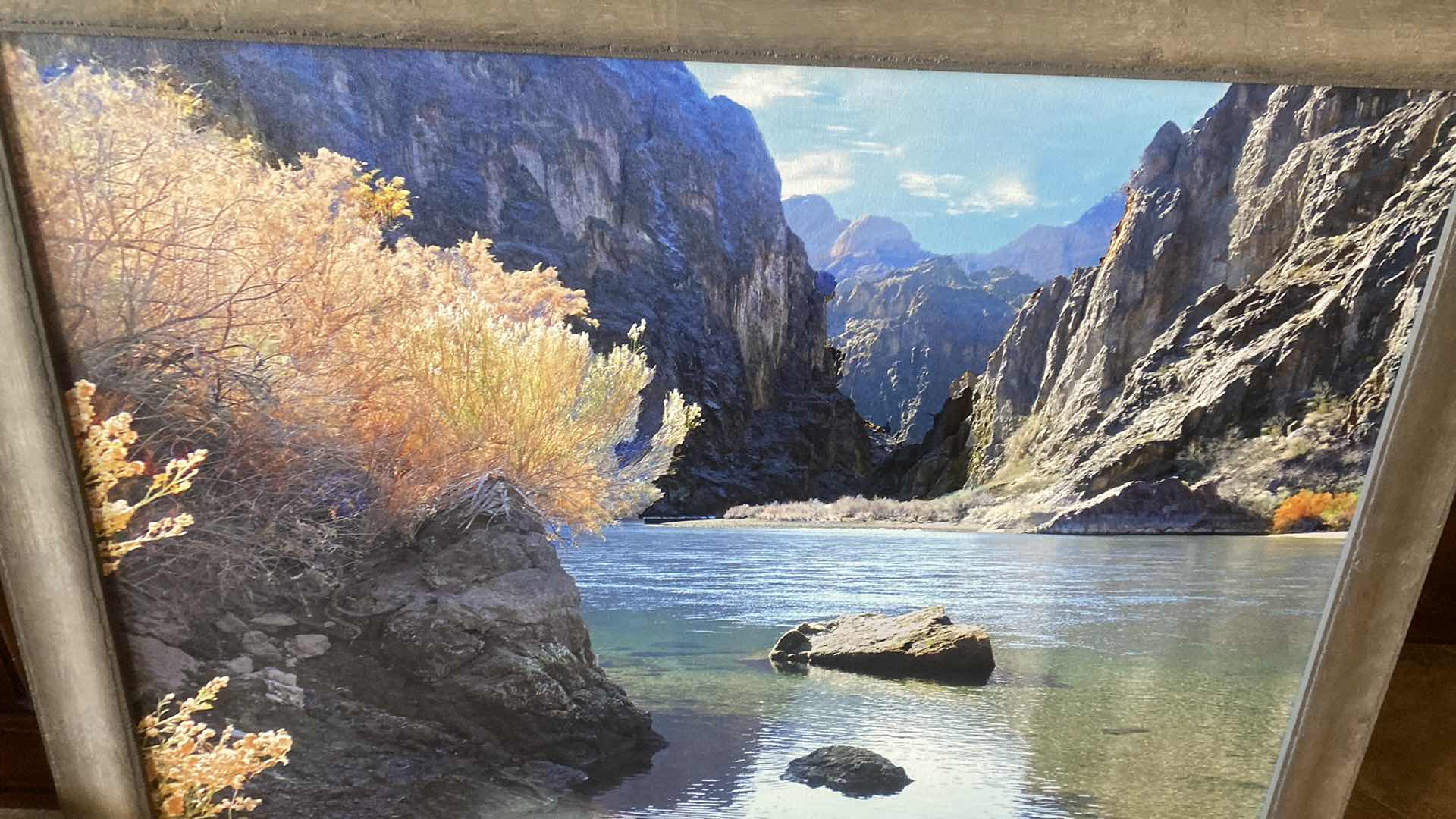Photo 1 of FRAMED OIL LANDSCAPE ON CANVAS ARTWORK 46” X 36”