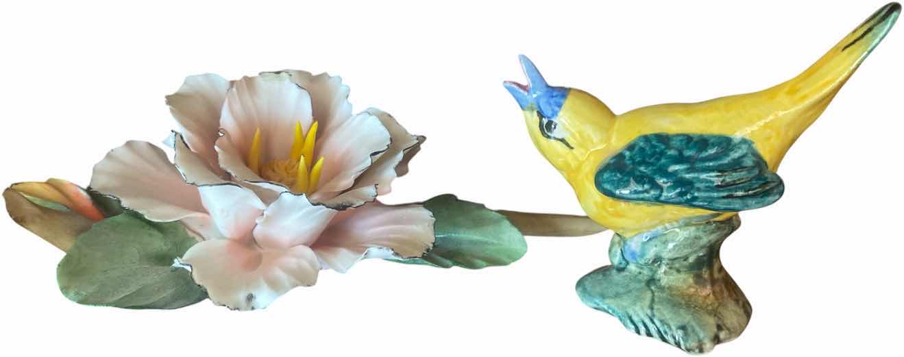 Photo 1 of STANOL BIRD FIGURINE & FLOWER 4 1/2“ X 7“