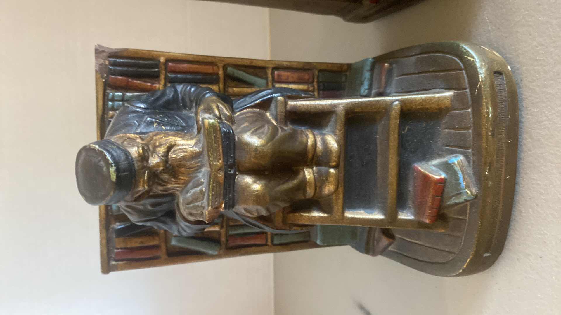 Photo 1 of PAIR OF ESTATE SCHOLAR BOOK ENDS BY SHIRLEY STUDIOS H 7 1/2”