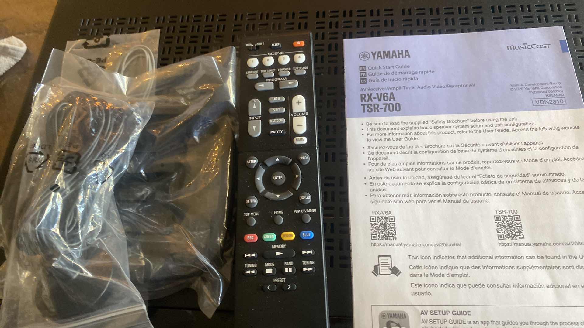 Photo 1 of YAMAHA RECEIVER, MODEL TSR – 700 WITH SET UP PAPERWORK