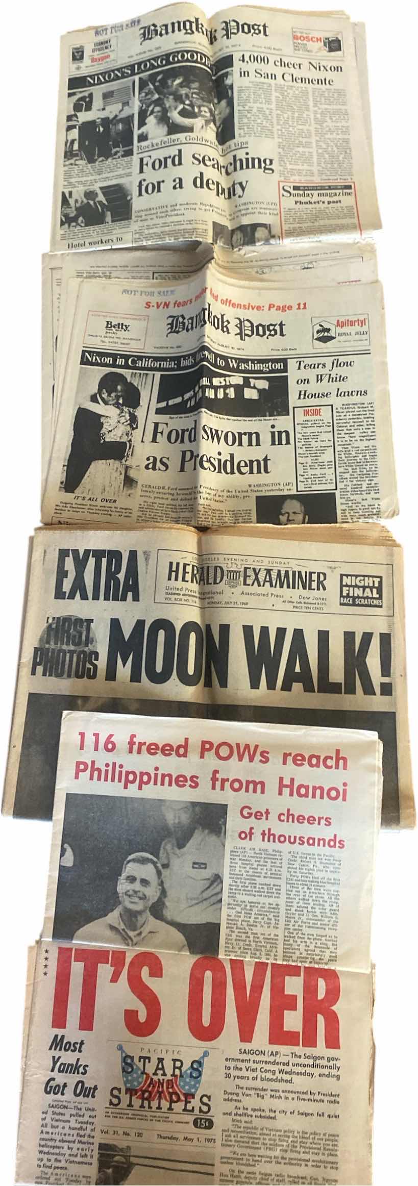 Photo 1 of 5-VINTAGE NEWSPAPERS