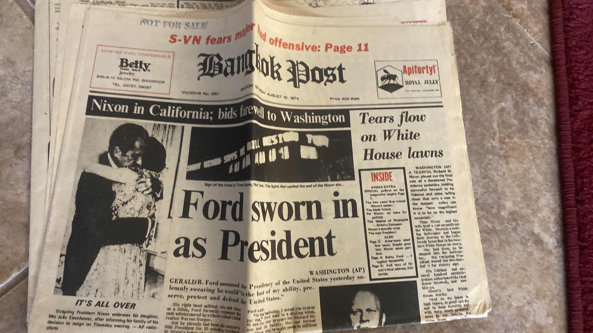 Photo 1 of 5-VINTAGE NEWSPAPERS