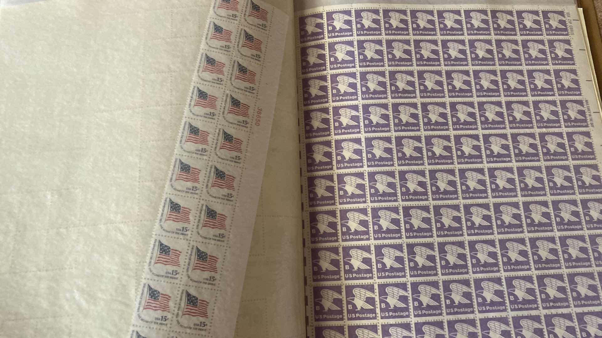 Photo 1 of VINTAGE MINT SHEET FILE WITH STAMP COLLECTION