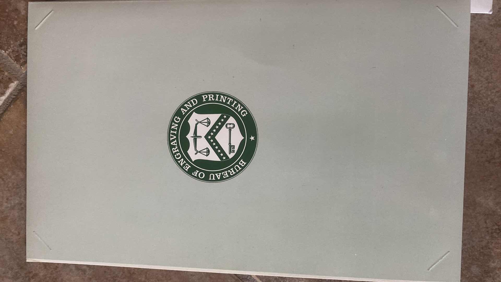 Photo 1 of VINTAGE NEW 1985 BUREAU OF ENGRAVING AND PRINTING 4 $1 DOLLAR BILLS UNCUT