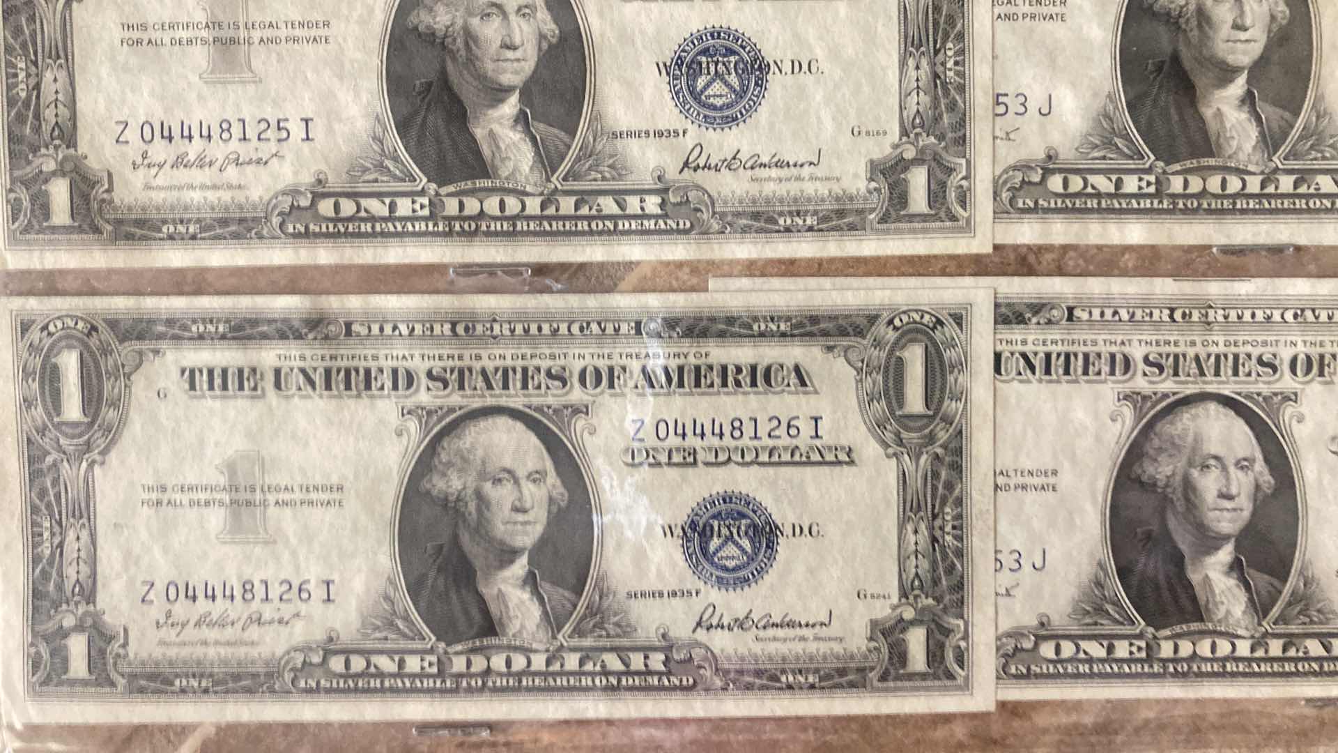 Photo 1 of 18-VINTAGE 1957 CIRCULATED SILVER CERTIFICATES ONE DOLLAR BILLS