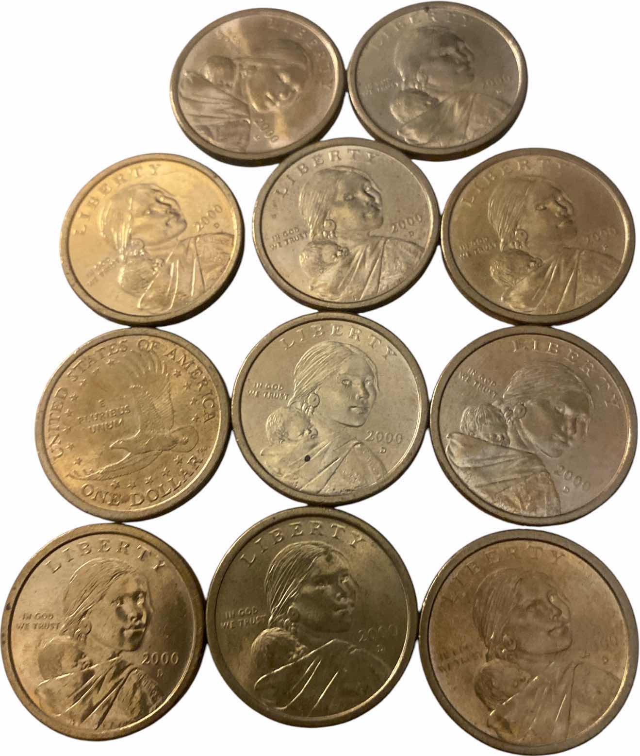 Photo 1 of 11-UNITED STATES SACAGAWEA GOLDEN DOLLAR COINS- COMPOSED OF MAGNESIUM BRASS