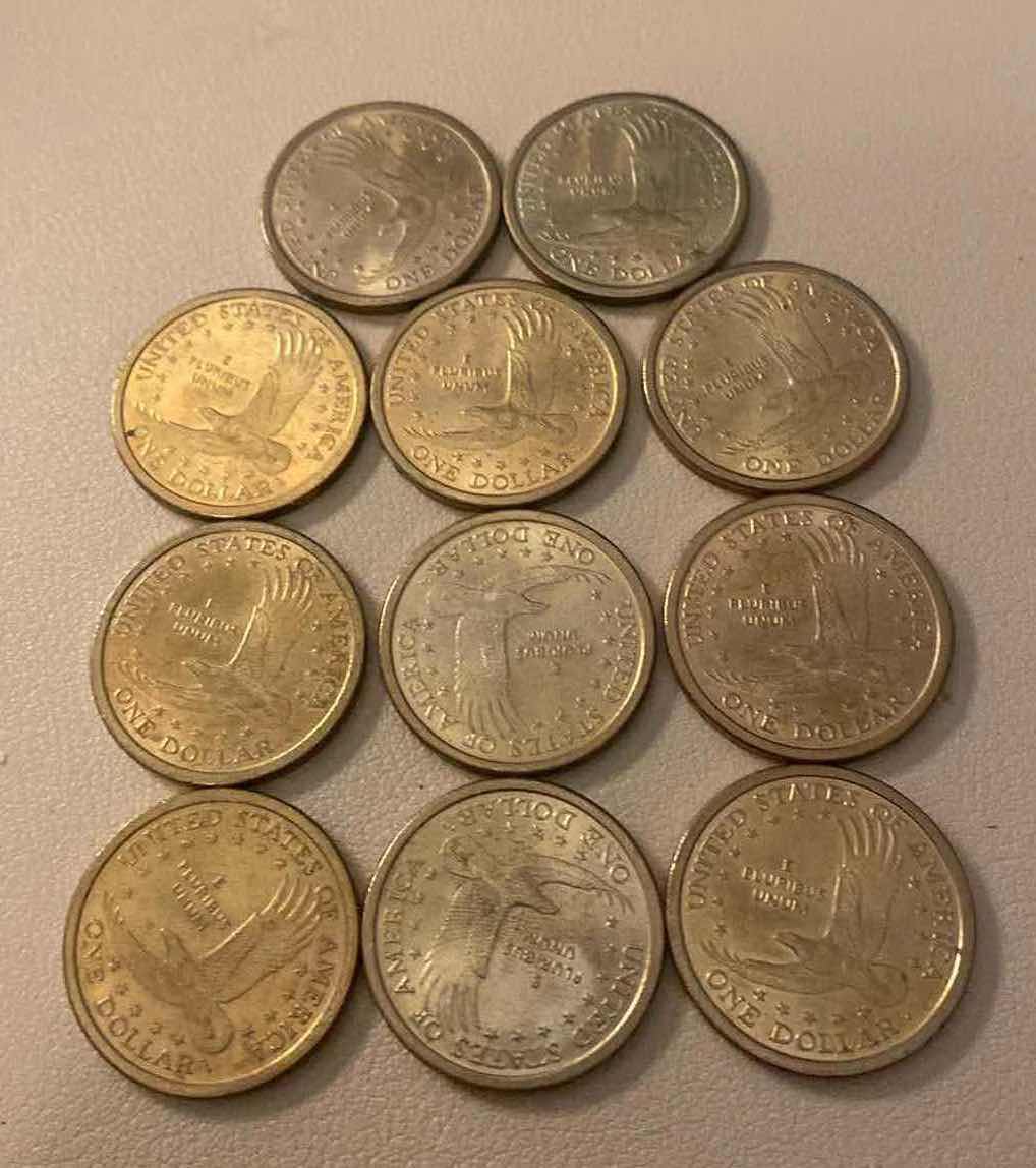 Photo 1 of 11-UNITED STATES SACAGAWEA GOLDEN DOLLAR COINS- COMPOSED OF MAGNESIUM BRASS