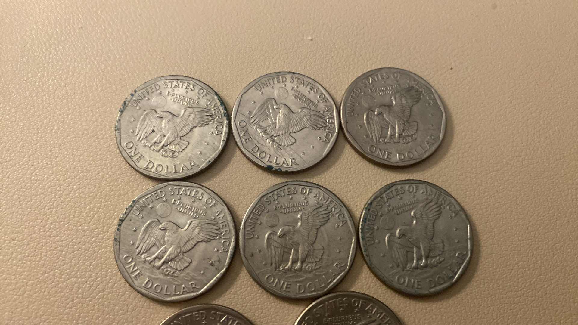 Photo 1 of 8-SUSAN B ANTHONY DOLLARS& 1 EISENHOWER DOLLAR