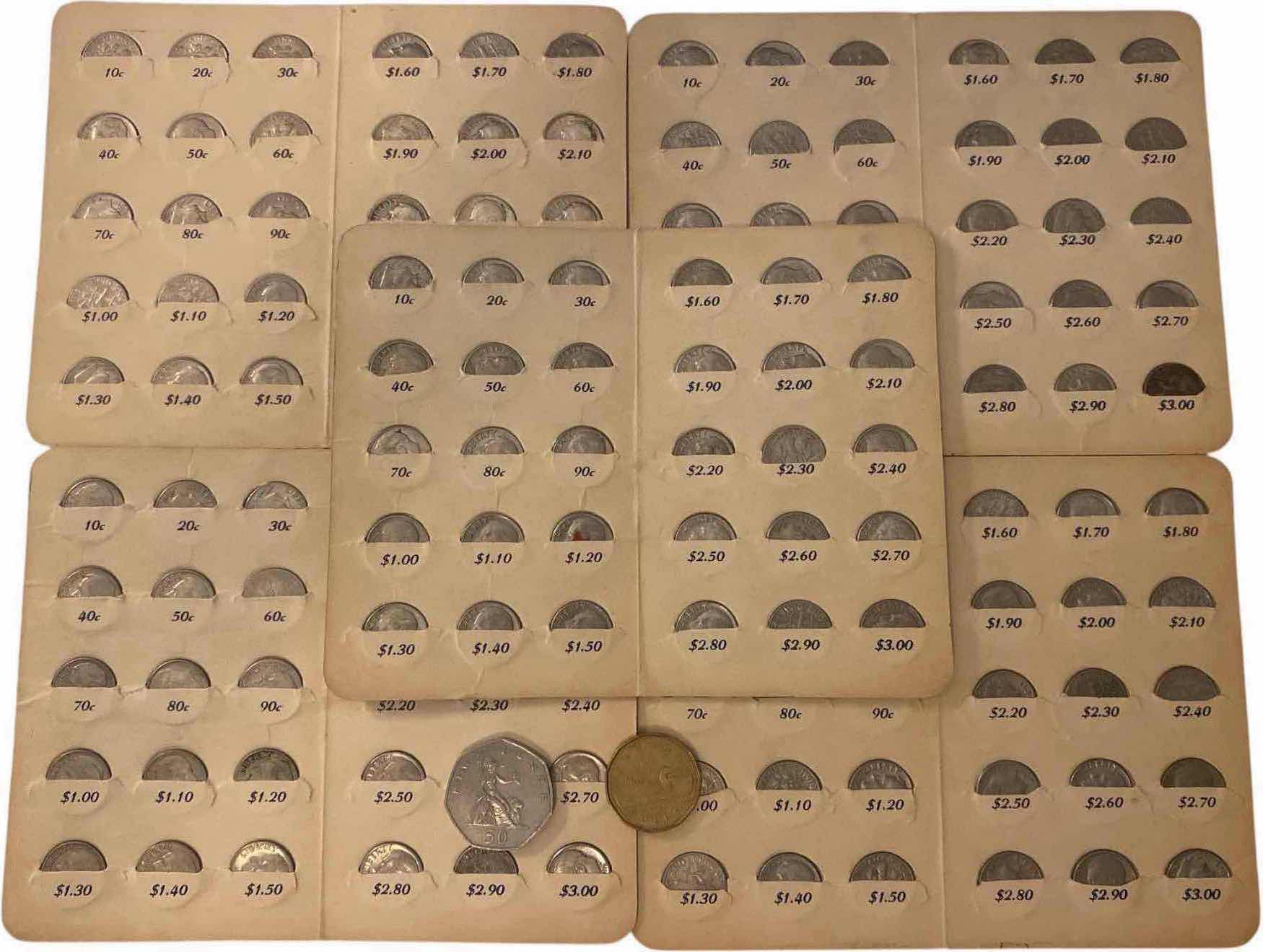Photo 1 of 5-POCKET DIME SAVERS AND A NEW PENCE & ONE CANADIAN DOLLAR