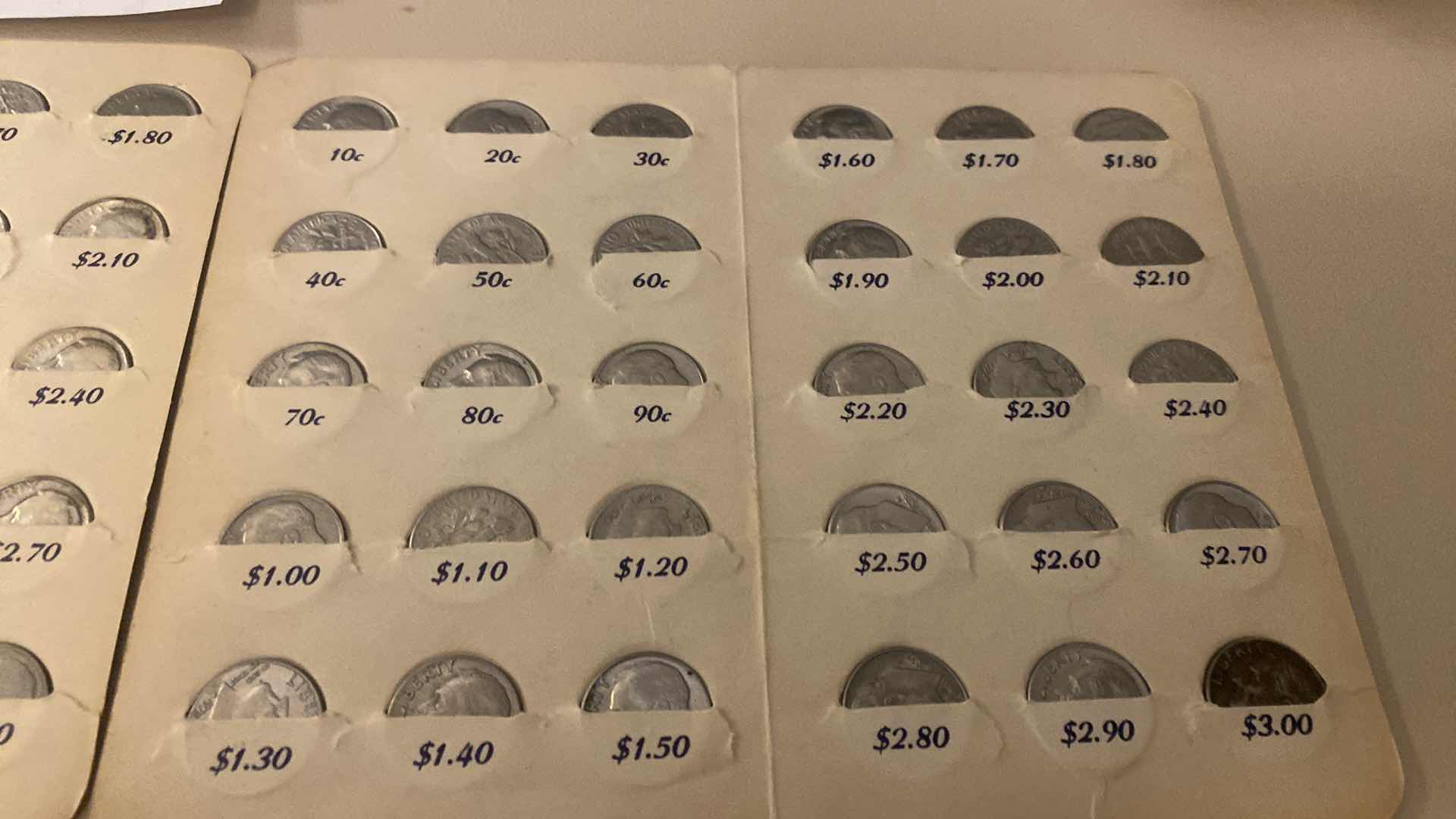 Photo 1 of 5-POCKET DIME SAVERS AND A NEW PENCE & ONE CANADIAN DOLLAR