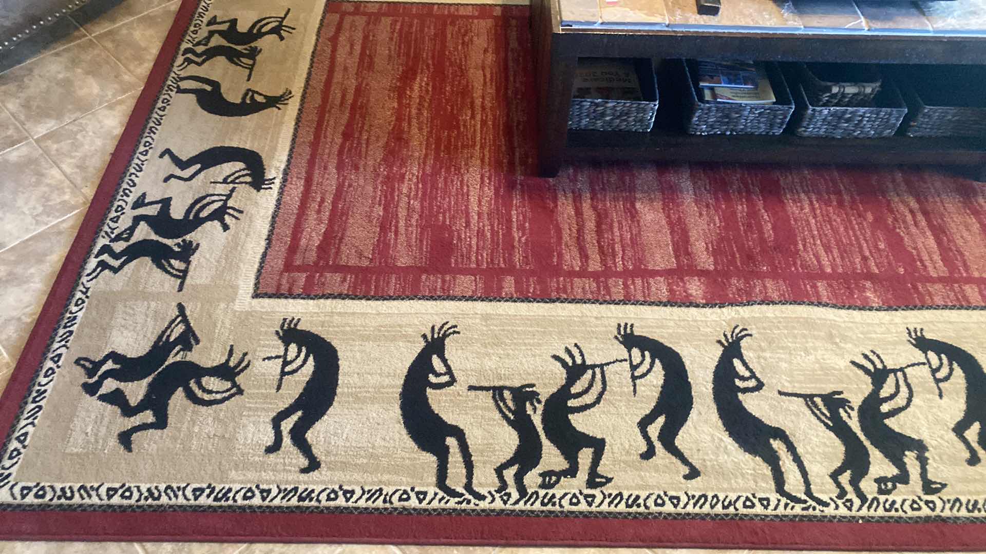 Photo 1 of COSMOS SOUTHWEST DESIGN AREA RUG 100% POLYPROPYLENE MADE IN ISRAEL 133” X 93”