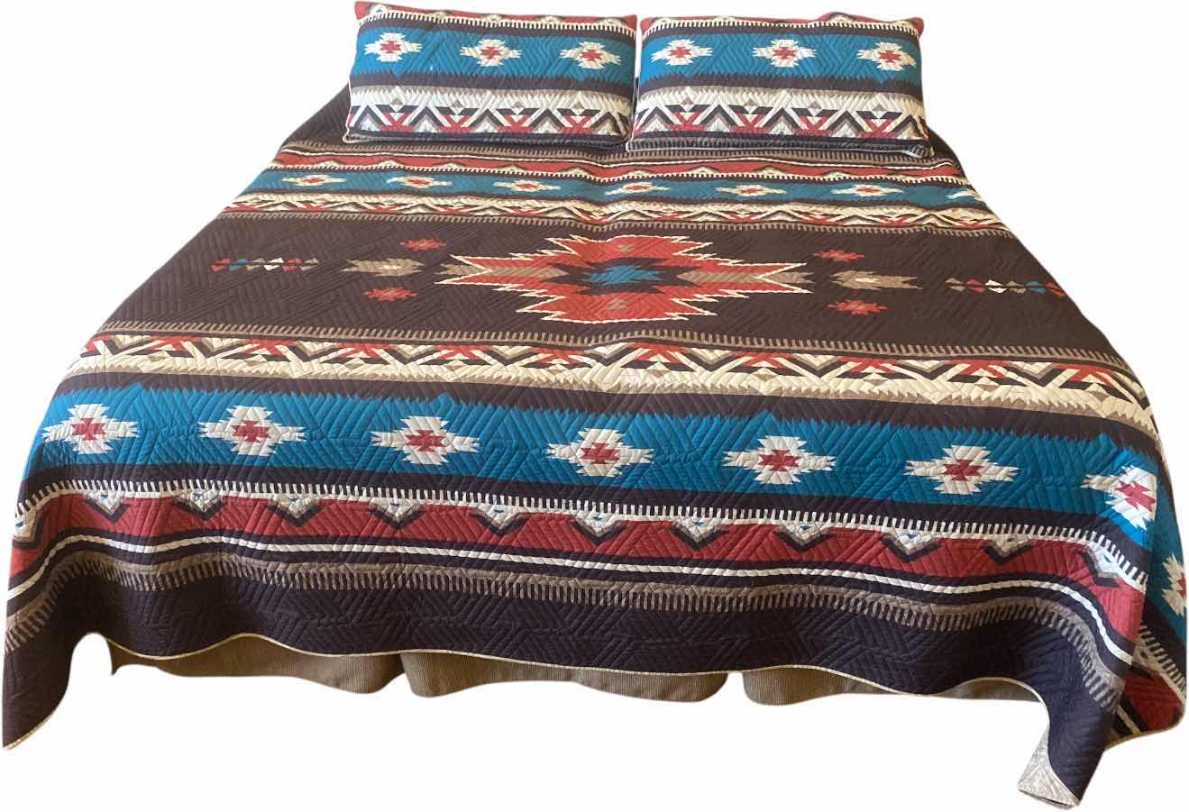 Photo 1 of YOUR LIFESTYLE  SOUTH WEST QUILT WITH 2 SHAMS WITH PILLOWS