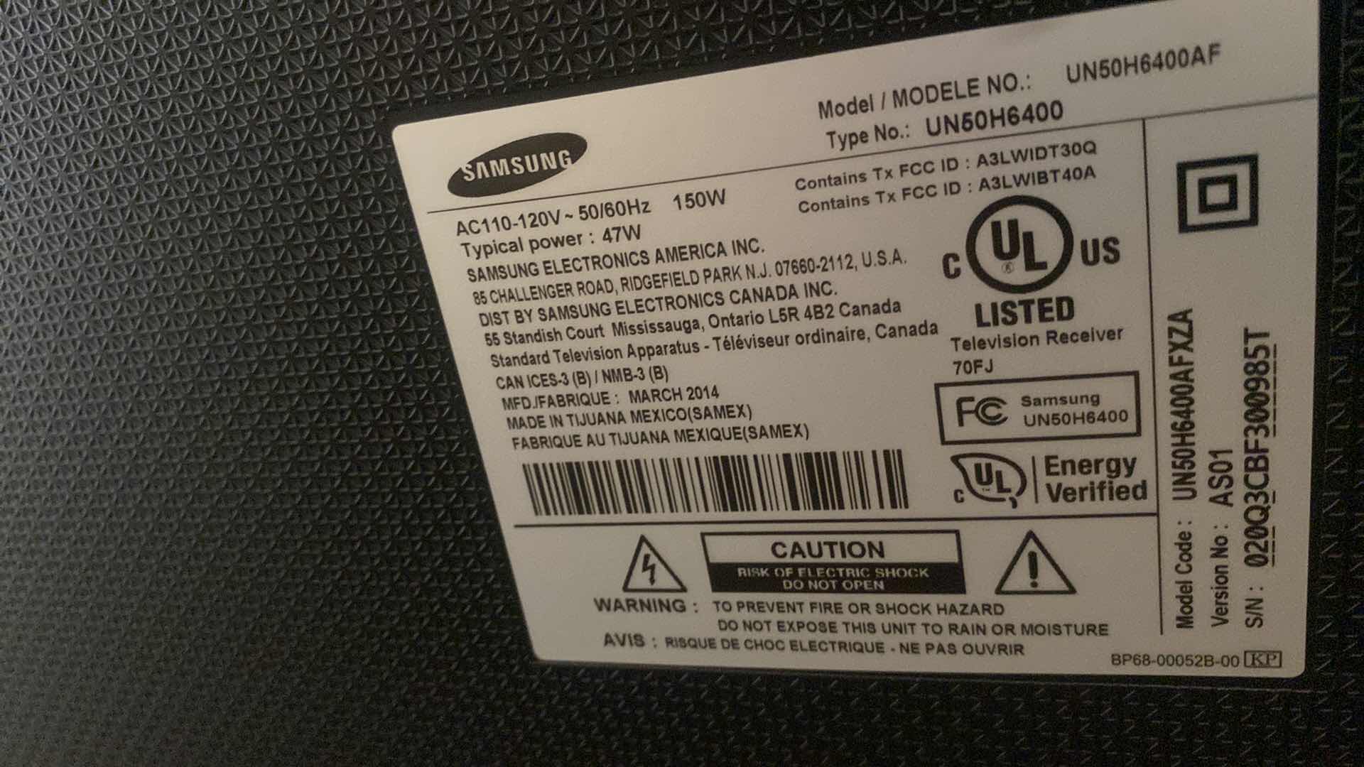 Photo 1 of 50” SAMSUNG SMART TV WITH ROKU AND REMOTES