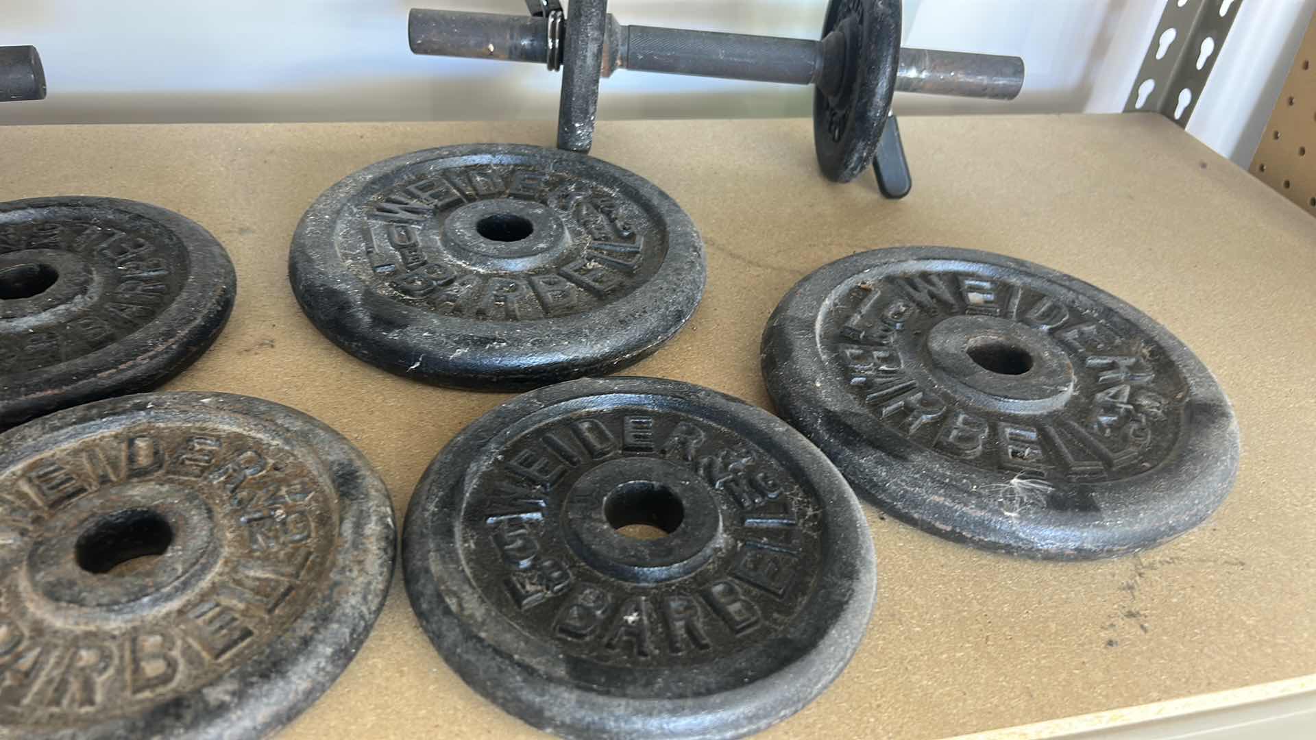 Photo 1 of 2 SETS OF WEIDER DUMBBELLS  6, 5 POUND WEIGHTS 4, 3 POUND WEIGHTS & 2, 29 POUND WEIGHTS