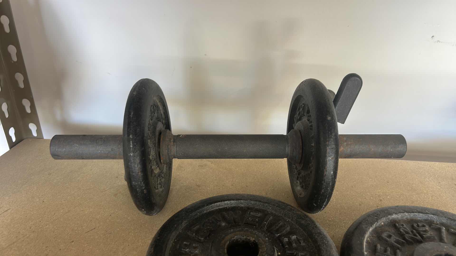 Photo 1 of 2 SETS OF WEIDER DUMBBELLS  6, 5 POUND WEIGHTS 4, 3 POUND WEIGHTS & 2, 29 POUND WEIGHTS