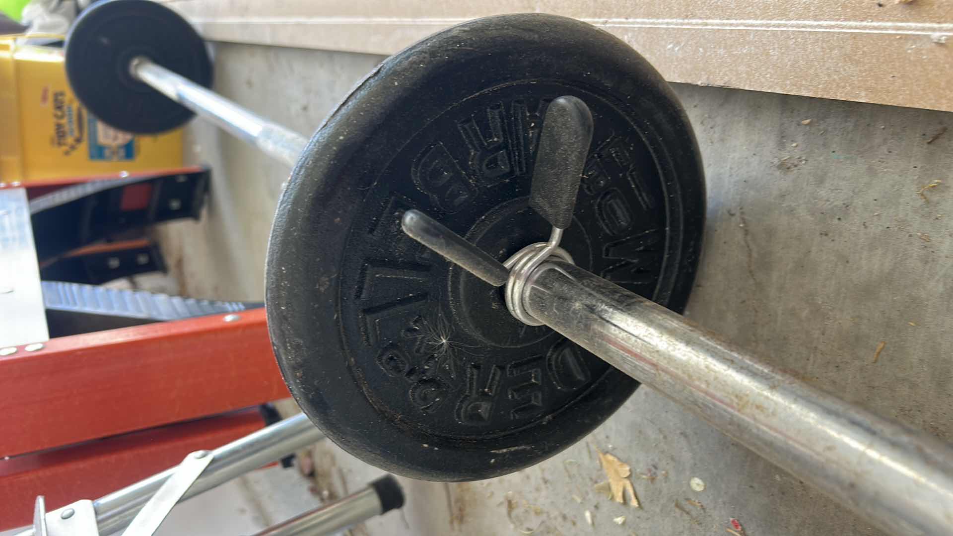 Photo 1 of WEIGHT BAR & WEIGHTS