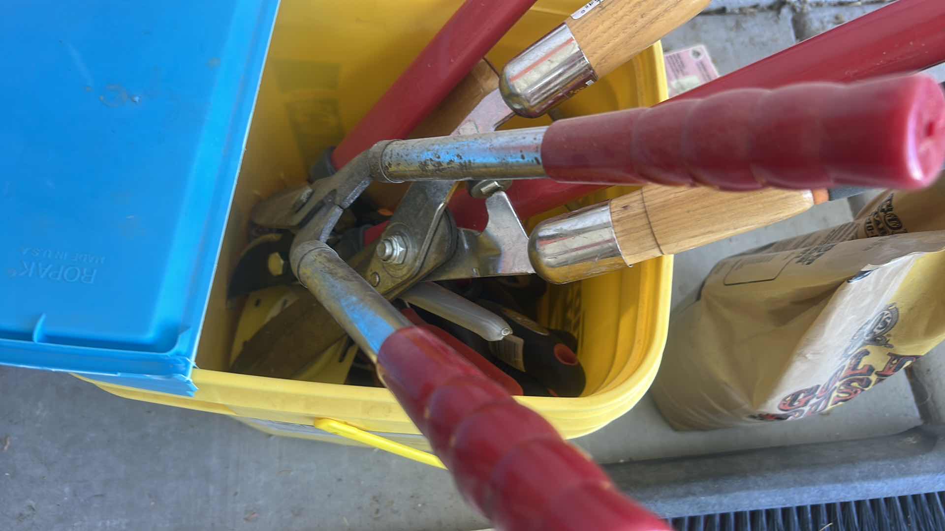 Photo 1 of GARDENING SUPPLIES - SHEARS, FERTILIZER, PUSH BROOM & MORE