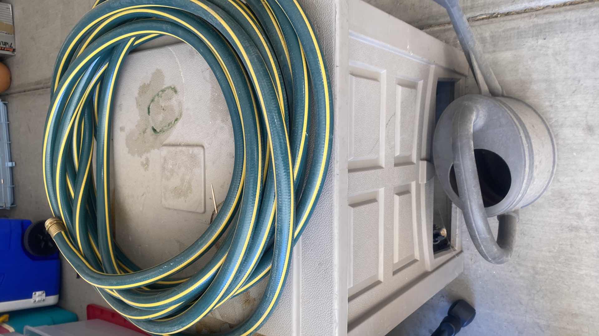 Photo 1 of HOSE, SUNCAST HOSE STORAGE & WATER PITCHER