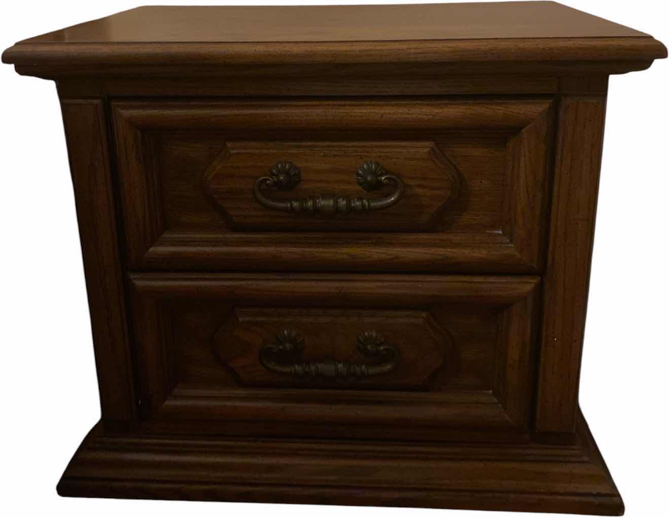 View 1 of 2-OAK WOOD NIGHTSTANDS 25“ X 16 1/2“ H 23”
