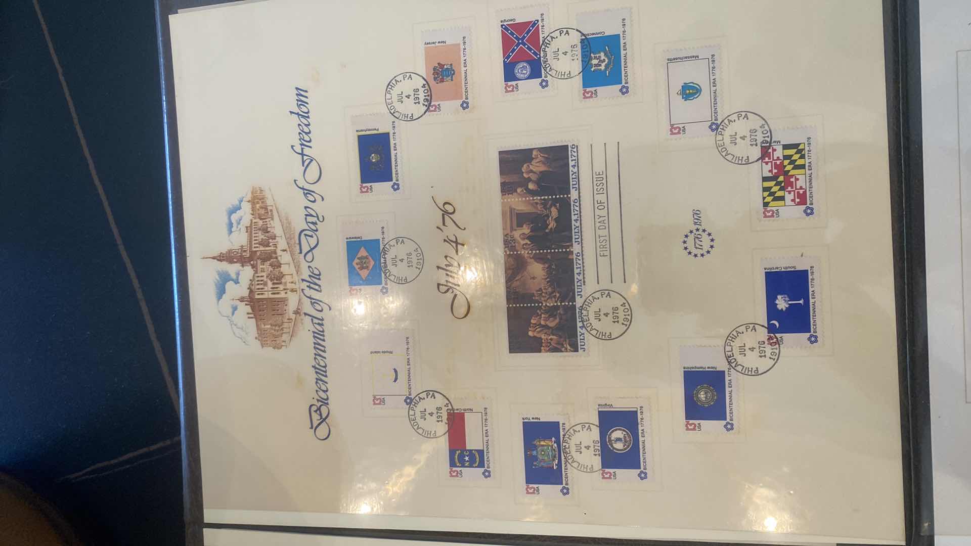 Photo 1 of FIRST DAY OF ISSUE STAMP COLLECTION & MILESTONES AND MANKIND PEOPLE QUESTS AND BICENTENNIAL OF FREEDOM JULY 4 76