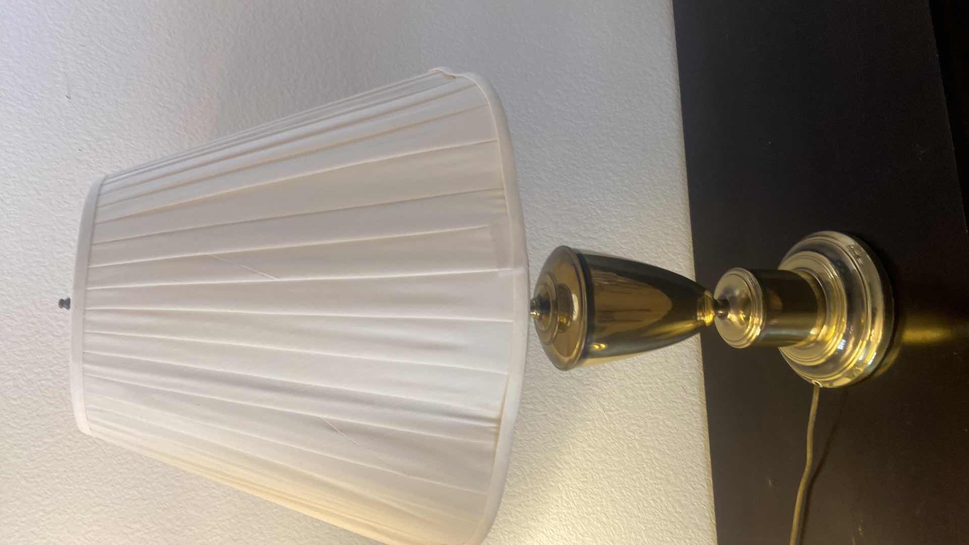 Photo 1 of VINTAGE POLISHED BRASS TABLE LAMPS 29”