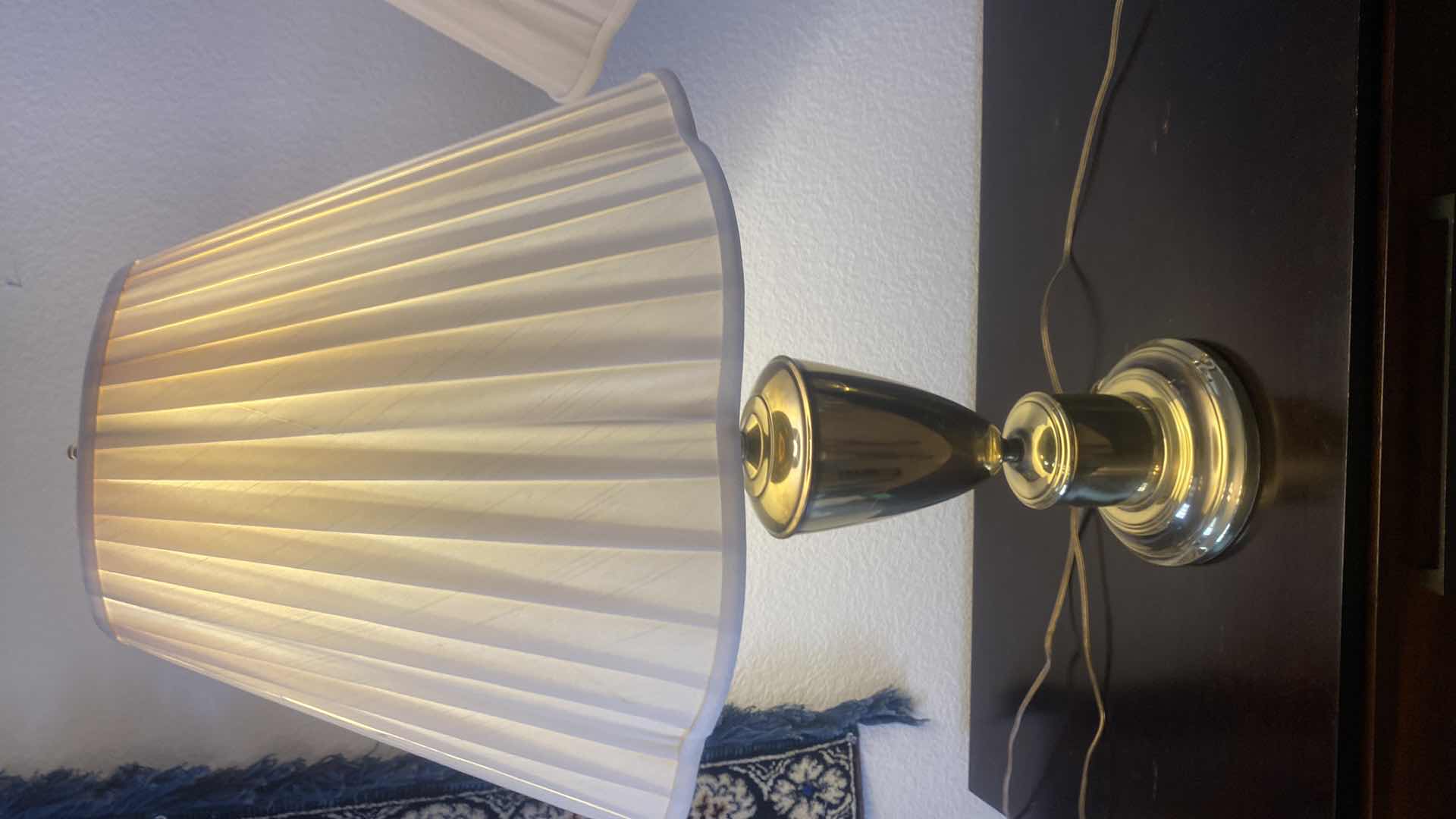 Photo 1 of VINTAGE POLISHED BRASS TABLE LAMPS 29”